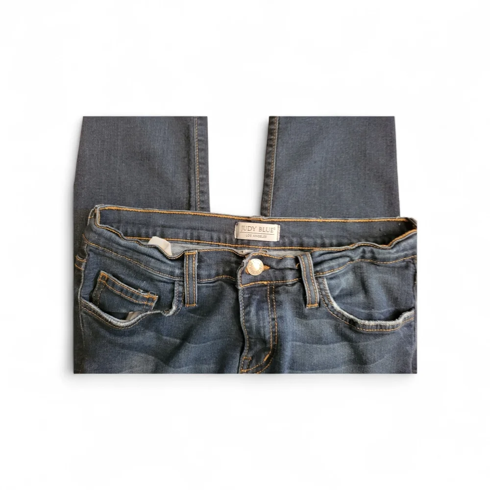 Judy Blue Skinny Jeans Denim Medium Blue Wash Size 9 - Picture 2 of 4